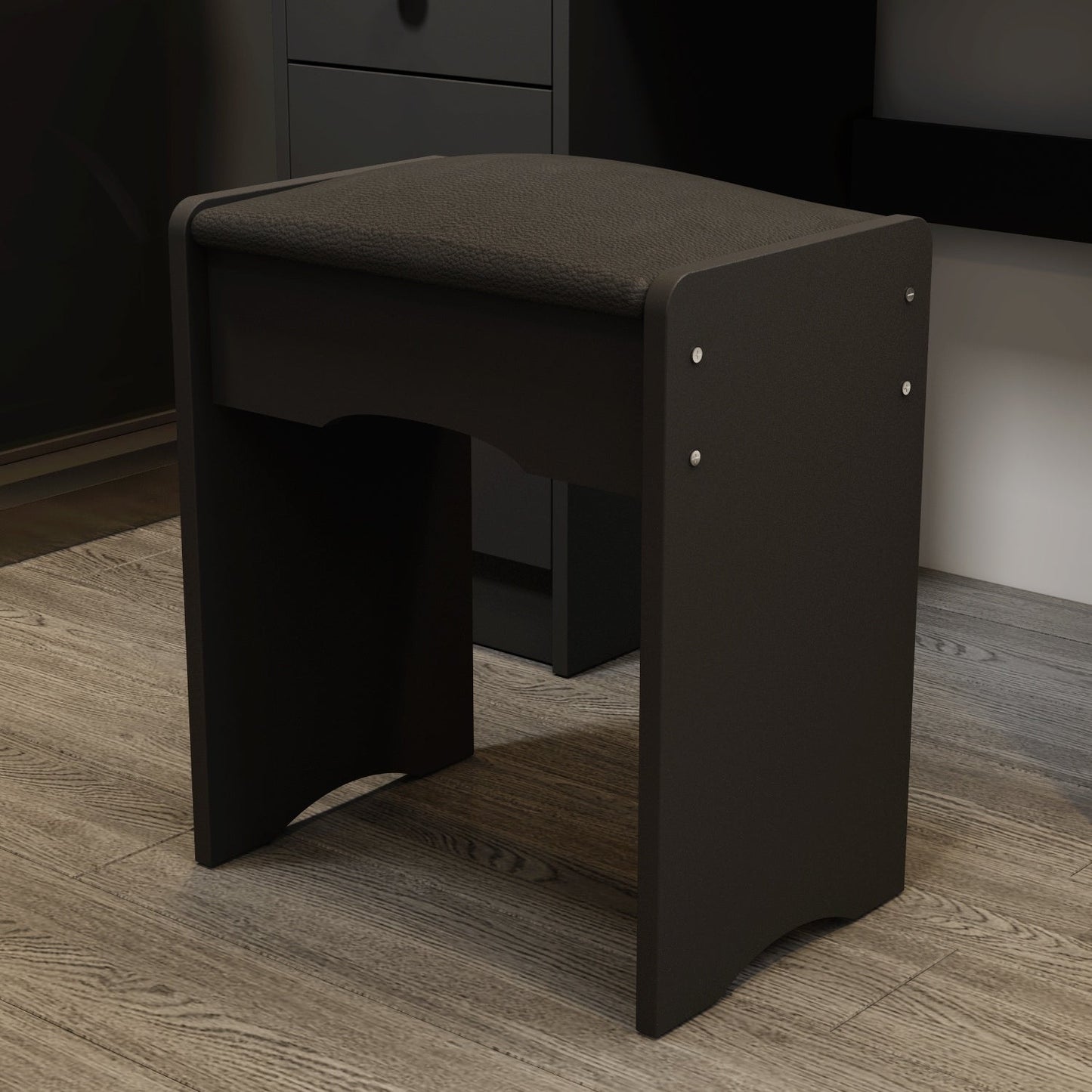 Set da toeletta per il trucco con specchio touch screen e sgabello