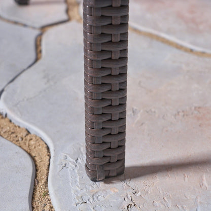 Set da pranzo da esterno Mason da 7 pezzi in legno di acacia e vimini di Christopher Knight Home