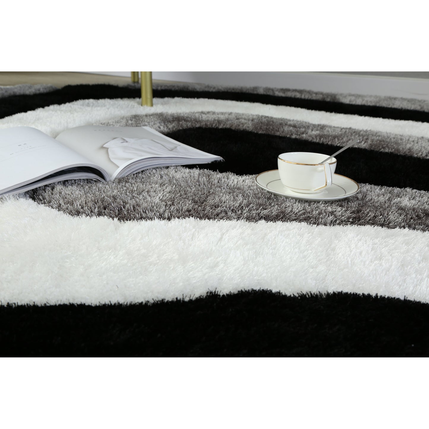 Tappeto dal design astratto Mateos Shag