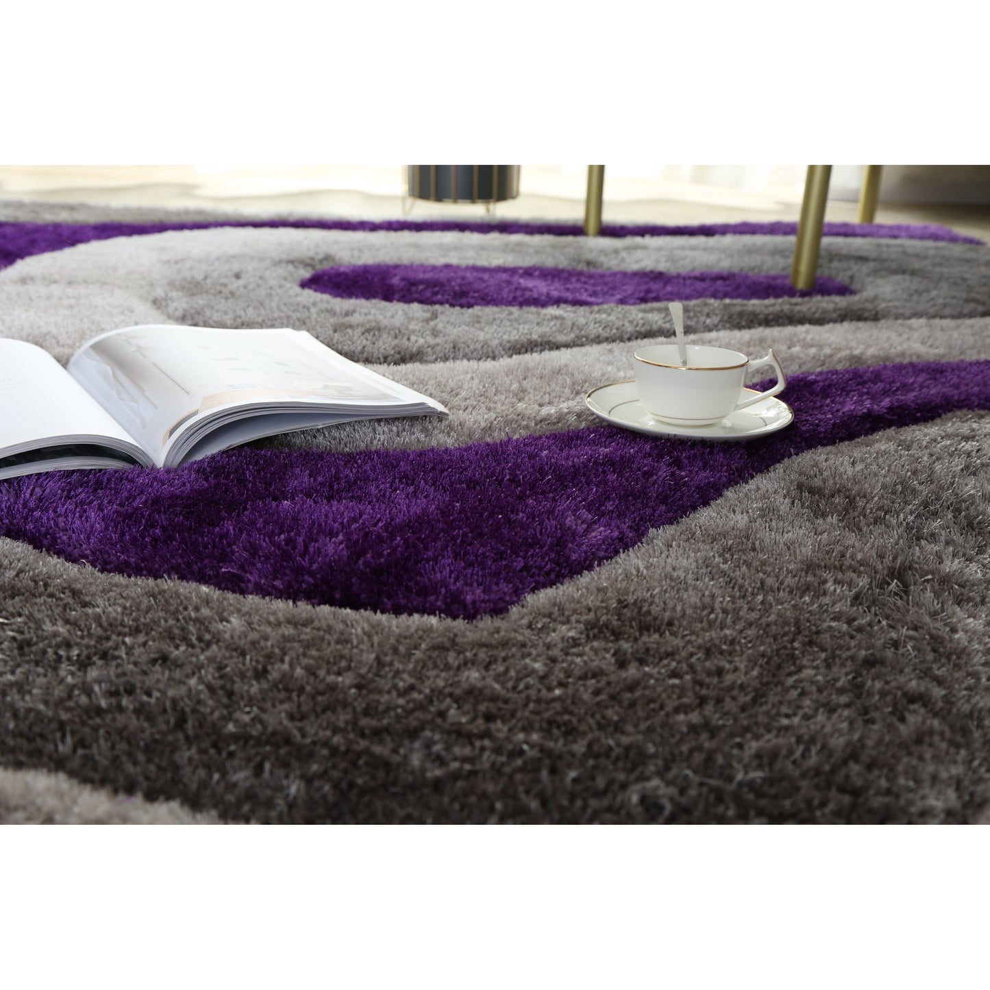 Tappeto dal design astratto Mateos Shag