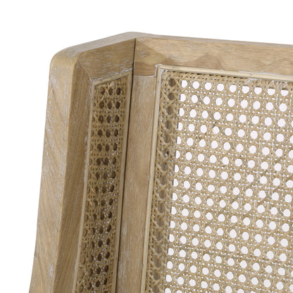 Sedie da pranzo imbottite in canna e legno Maurers (set di 2) di Christopher Knight Home