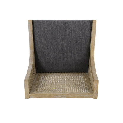 Sedie da pranzo imbottite in canna e legno Maurers (set di 2) di Christopher Knight Home