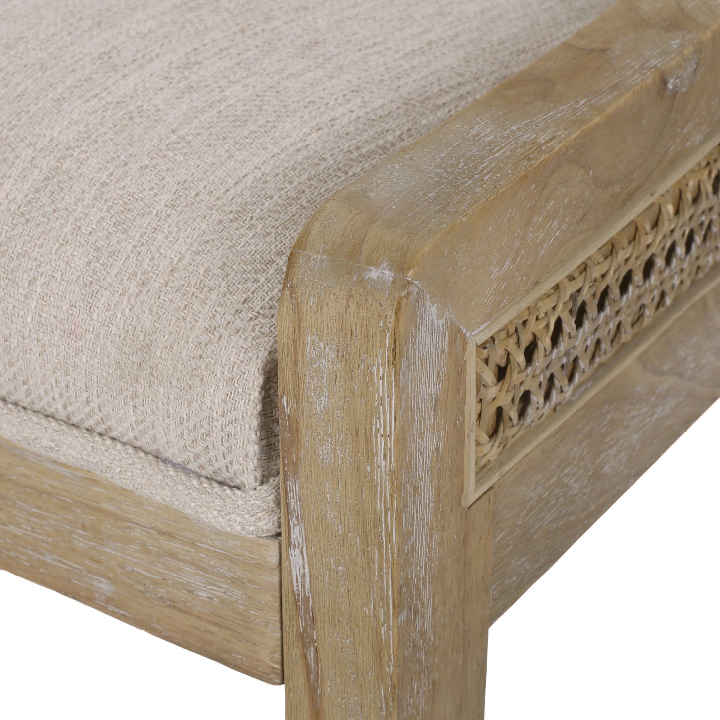 Sedie da pranzo imbottite in canna e legno Maurers (set di 2) di Christopher Knight Home