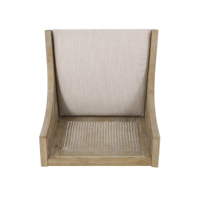 Sedie da pranzo imbottite in canna e legno Maurers (set di 2) di Christopher Knight Home