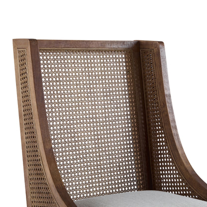 Sedie da pranzo imbottite in canna e legno Maurers (set di 2) di Christopher Knight Home