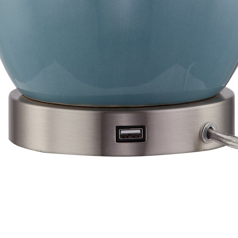 Set di lampade da tavolo in ceramica 28.5 con USB (set di 2)