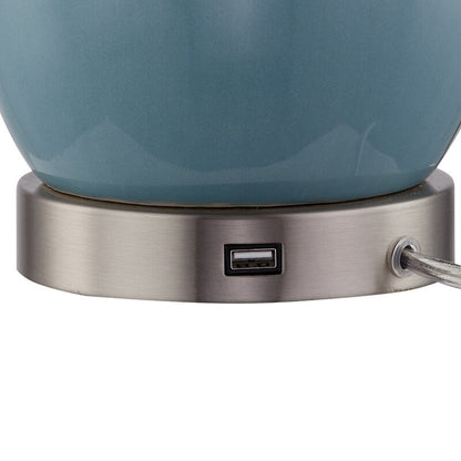 Set di lampade da tavolo in ceramica 28.5 con USB (set di 2)