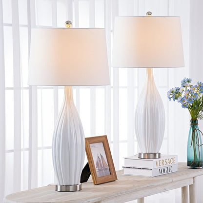 Set di 31 lampade da tavolo standard in porcellana bianca (set di 2) (set di 2)