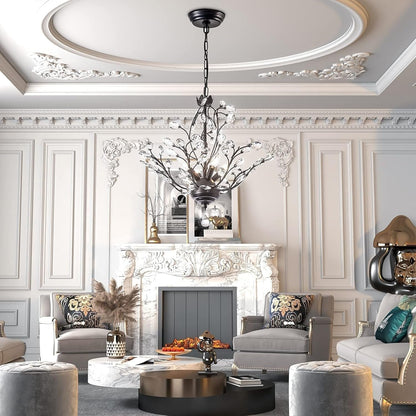 Maxax 4 - Lampadario classico/tradizionale unico con dettagli in cristallo