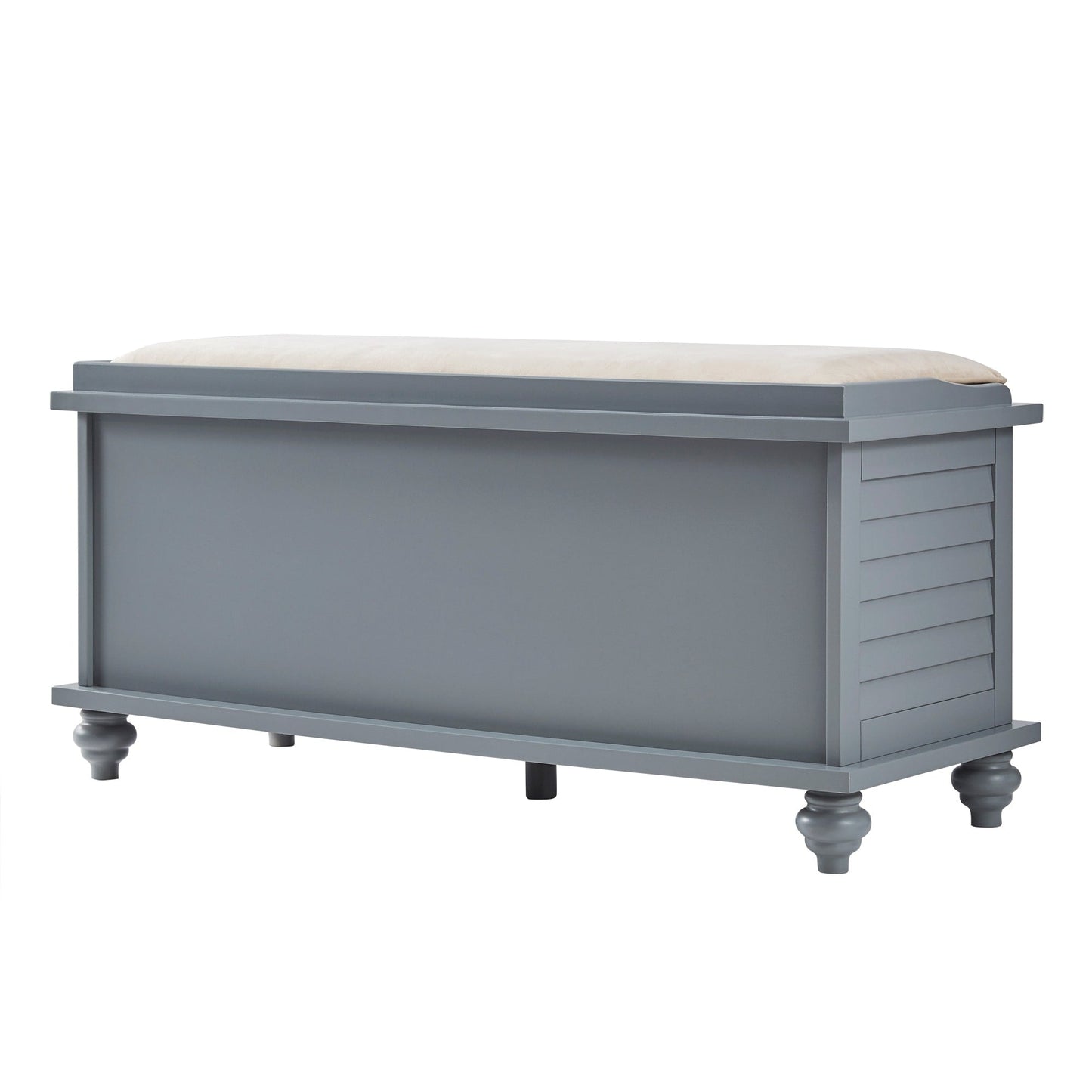 Panca contenitore con anta a persiana e cuscino in velluto Maybelle di iNSPIRE Q Classic