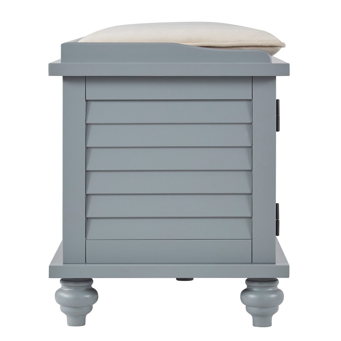 Panca contenitore con anta a persiana e cuscino in velluto Maybelle di iNSPIRE Q Classic