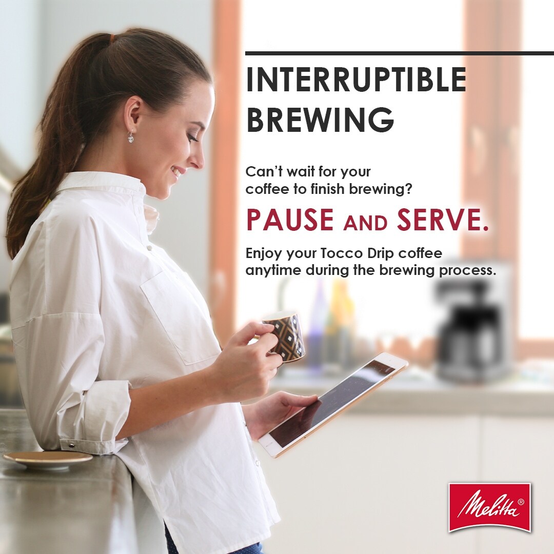 Macchina per caffè americano Melitta Aroma Tocco da 8 tazze con caraffa termica e display touch control