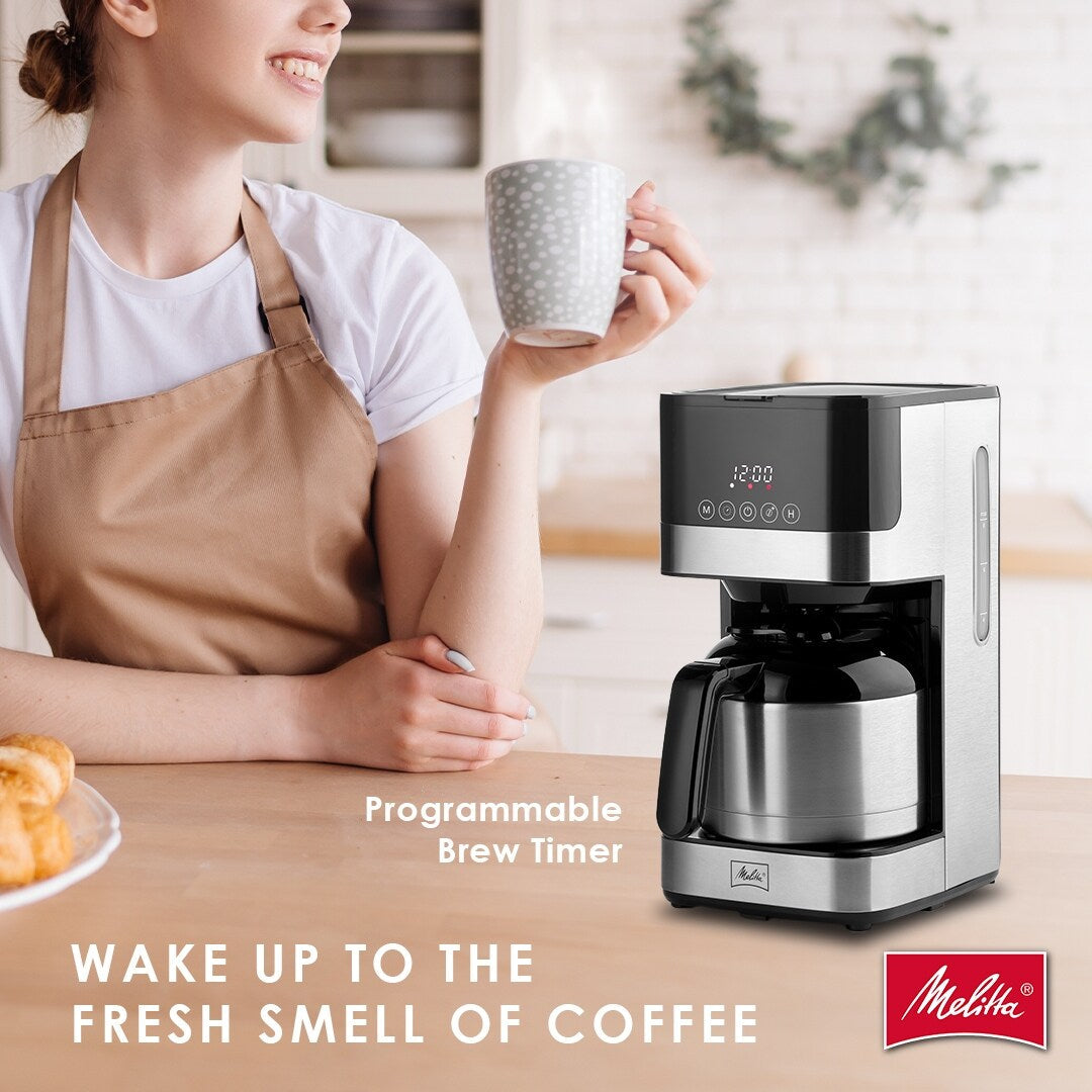 Macchina per caffè americano Melitta Aroma Tocco da 8 tazze con caraffa termica e display touch control