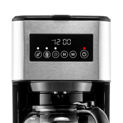 Melitta Aroma Tocco Plus Macchina per caffè americano caldo e freddo da 12 tazze con caraffa in vetro e display touch control