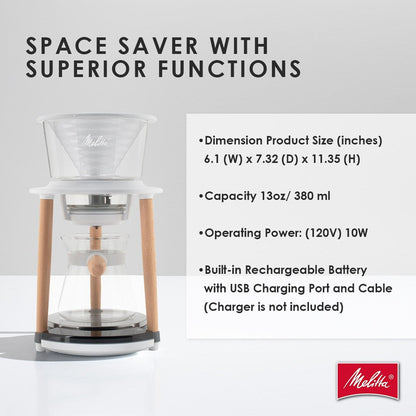 Sistema di caffè Melitta Senz V Connected Smart Pour-Over