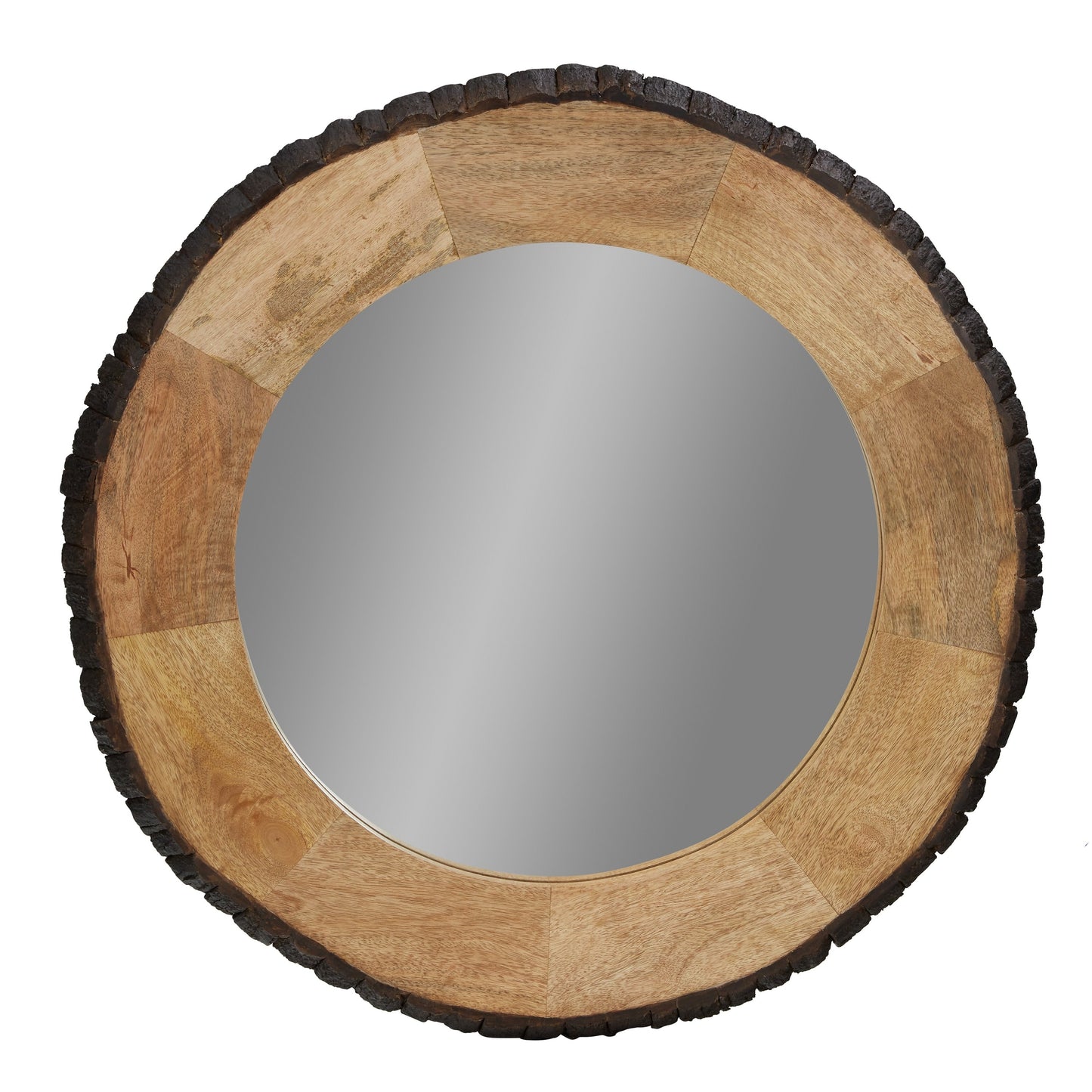 Specchio da parete rotondo in legno con bordo vivo Meredith di River of Goods - 30,5 x 1 x 30,5