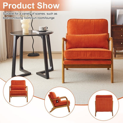 Poltrona imbottita moderna di metà secolo