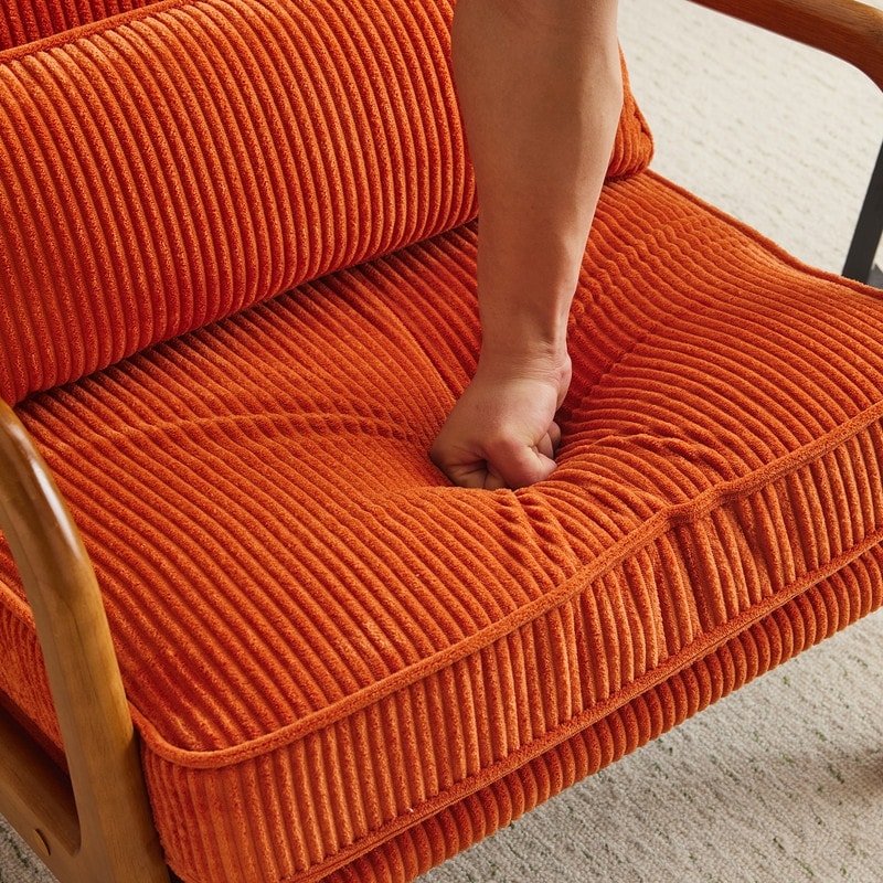 Poltrona imbottita moderna di metà secolo