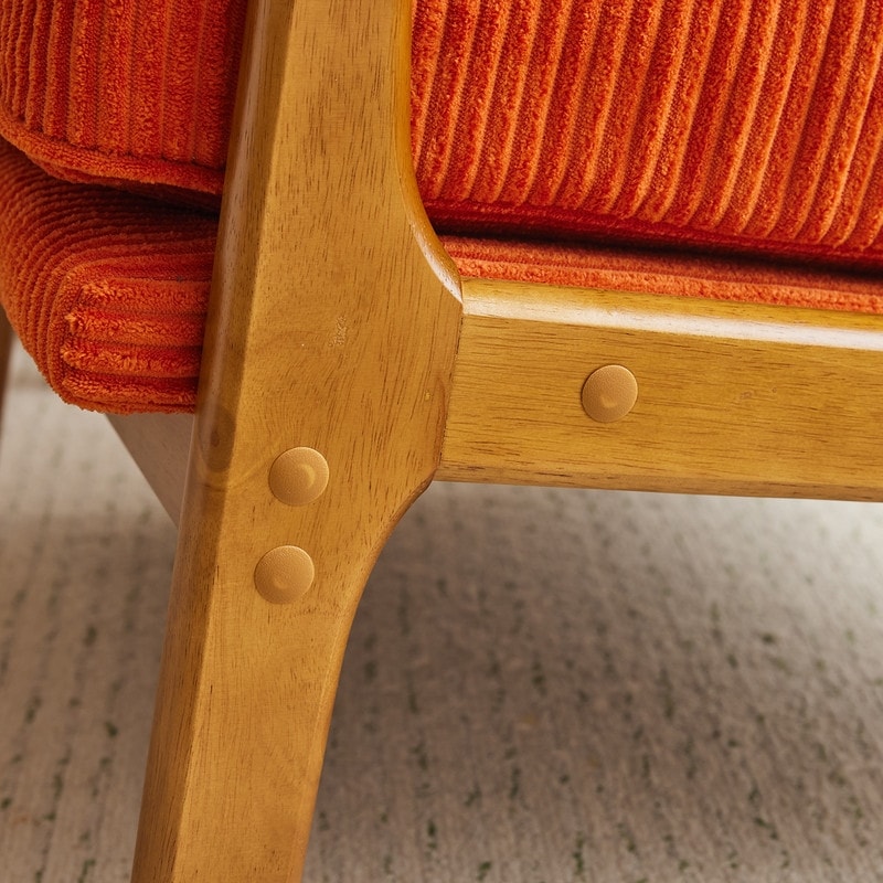 Poltrona imbottita moderna di metà secolo