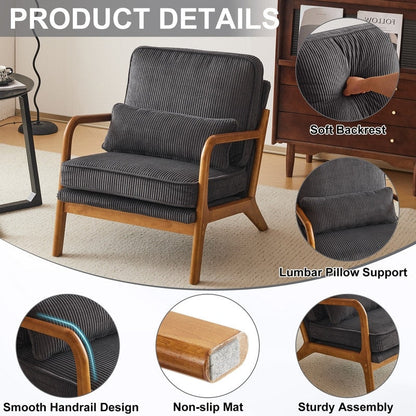 Poltrona imbottita moderna di metà secolo