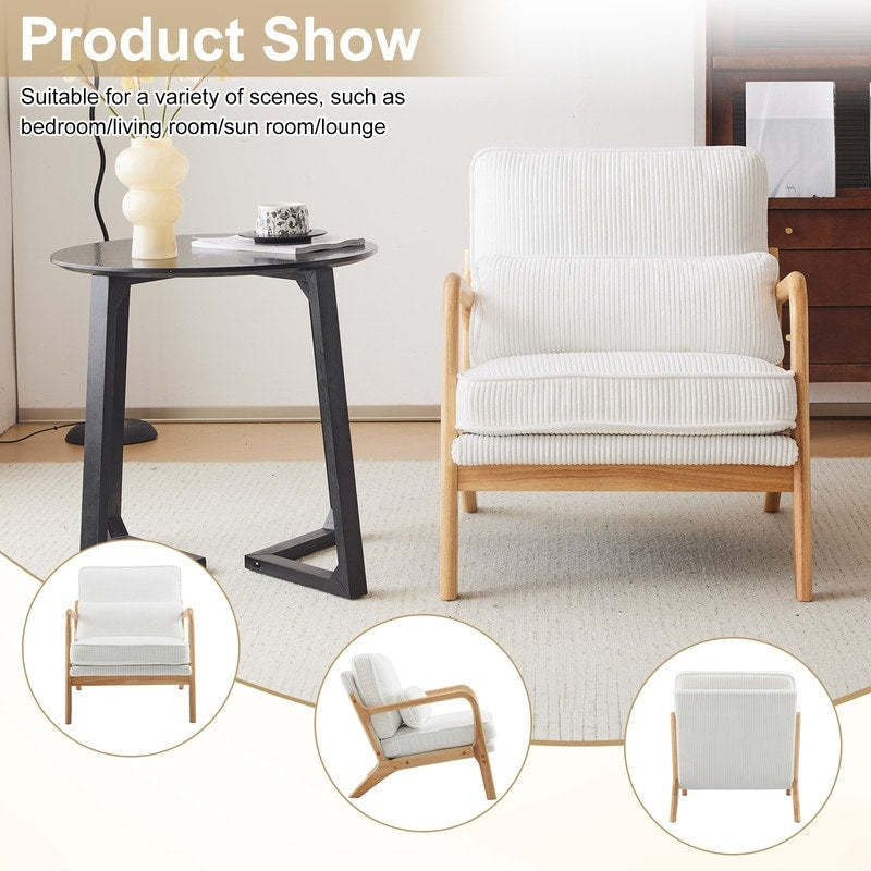 Poltrona imbottita moderna di metà secolo