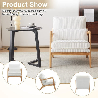 Poltrona imbottita moderna di metà secolo