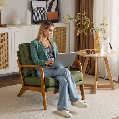 Poltrona imbottita moderna di metà secolo