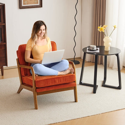 Poltrona imbottita moderna di metà secolo