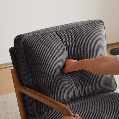 Poltrona imbottita moderna di metà secolo