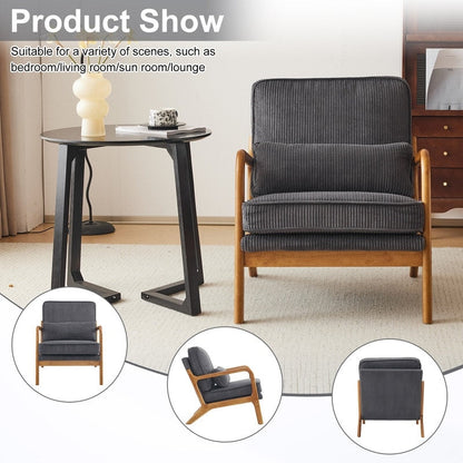 Poltrona imbottita moderna di metà secolo