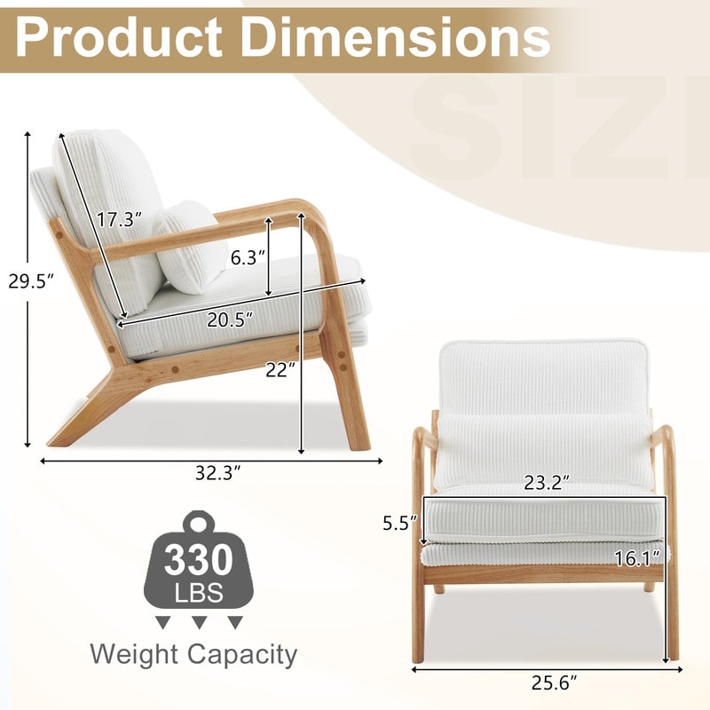 Poltrona imbottita moderna di metà secolo