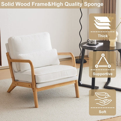 Poltrona imbottita moderna di metà secolo