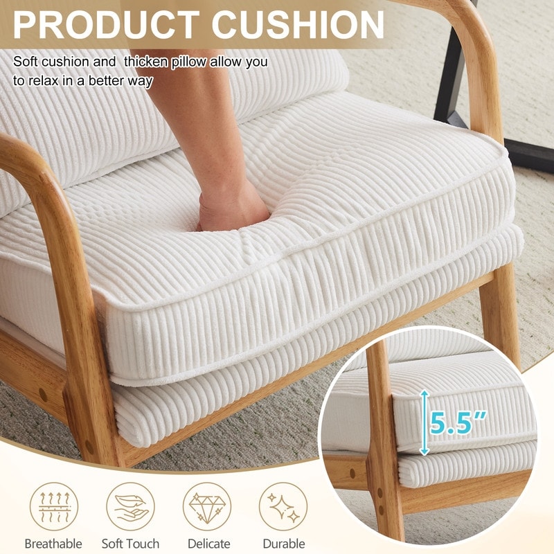 Poltrona imbottita moderna di metà secolo