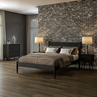 Letto a pannelli di metà secolo