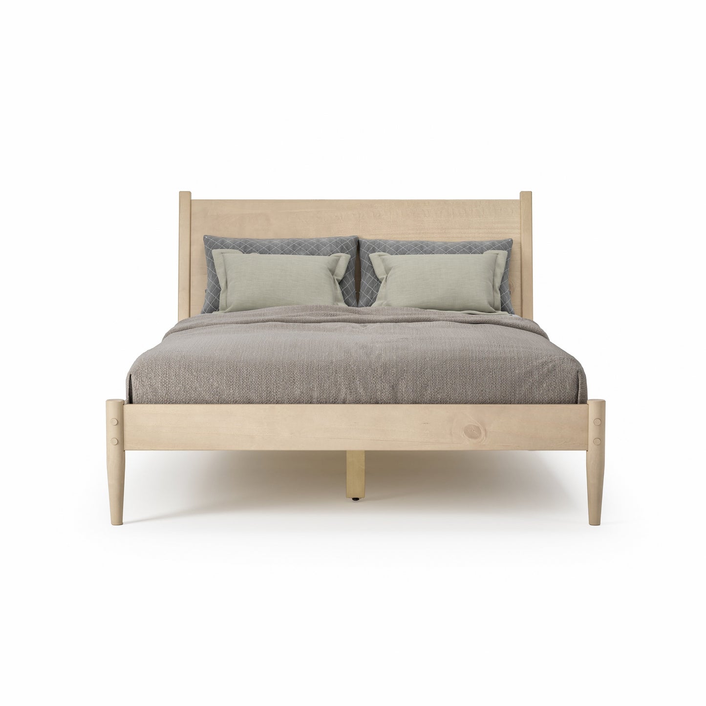 Letto a pannelli di metà secolo