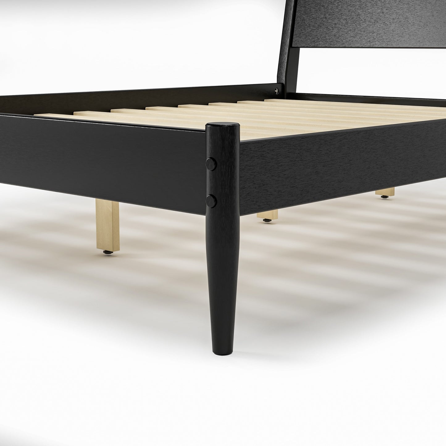 Letto a pannelli di metà secolo