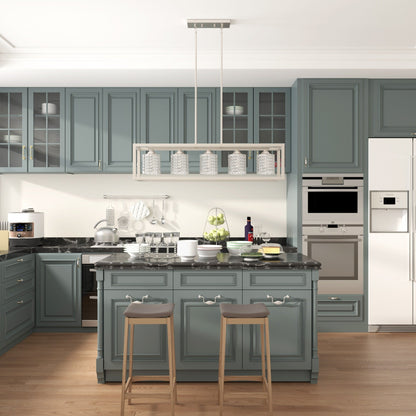 Lampadario rettangolare in cristallo moderno di metà secolo da 37 pollici a 5 luci per sala da pranzo - 37 pollici