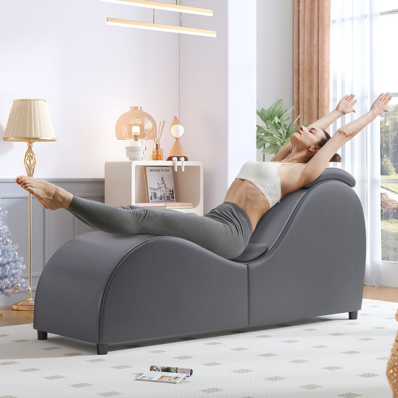 Sedia da yoga per interni Mixoy, sedia da yoga curva Chaise longue per adulti, esercizi di stretching e relax