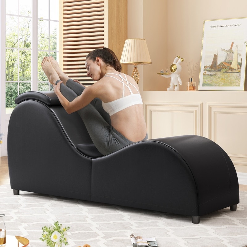 Sedia da yoga per interni Mixoy, sedia da yoga curva Chaise longue per adulti, esercizi di stretching e relax