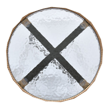 Moasis Set da bistrot per patio con mobili da esterno in vimini, 3 pezzi, 2 sedie e tavolino