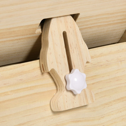 Moasis 43,3 pollici grande tapis roulant per gatti in legno con ruota da corsa e pista in moquette