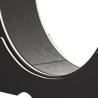 Moasis 43,3 pollici grande tapis roulant per gatti in legno con ruota da corsa e pista in moquette