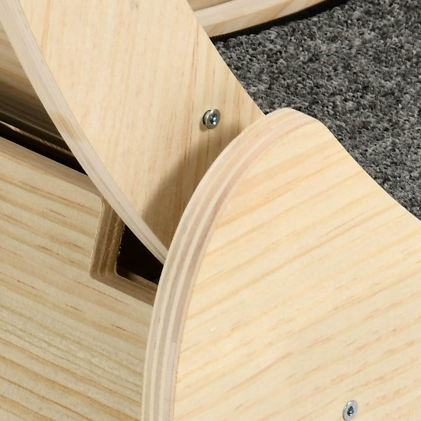 Moasis 43,3 pollici grande tapis roulant per gatti in legno con ruota da corsa e pista in moquette