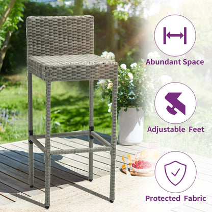 Set da bar in vimini per mobili da esterno Moasis da 5 pezzi - 5 pezzi