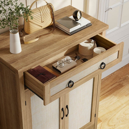 Mobiletto portascarpe Moasis a 5 ripiani con 20 paia di scarpe e doppie ante per ingresso