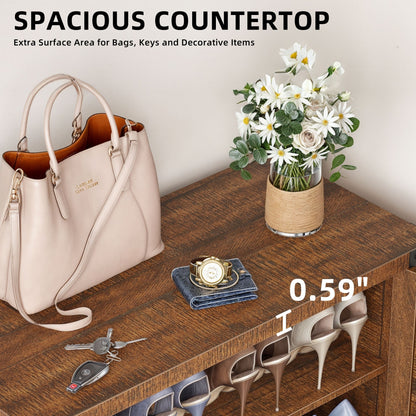 Mobiletto portascarpe Moasis a 5 ripiani con 20 paia di scarpe e doppie ante per ingresso