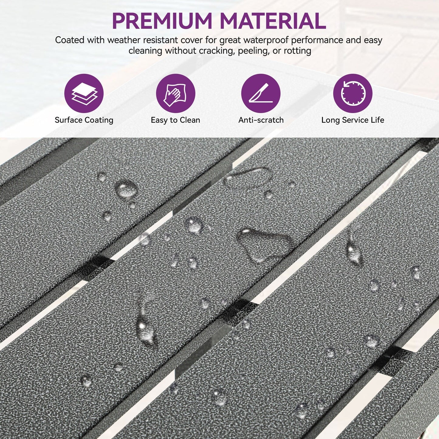 Tavolo da bar con ruote Moasis Patio in metallo