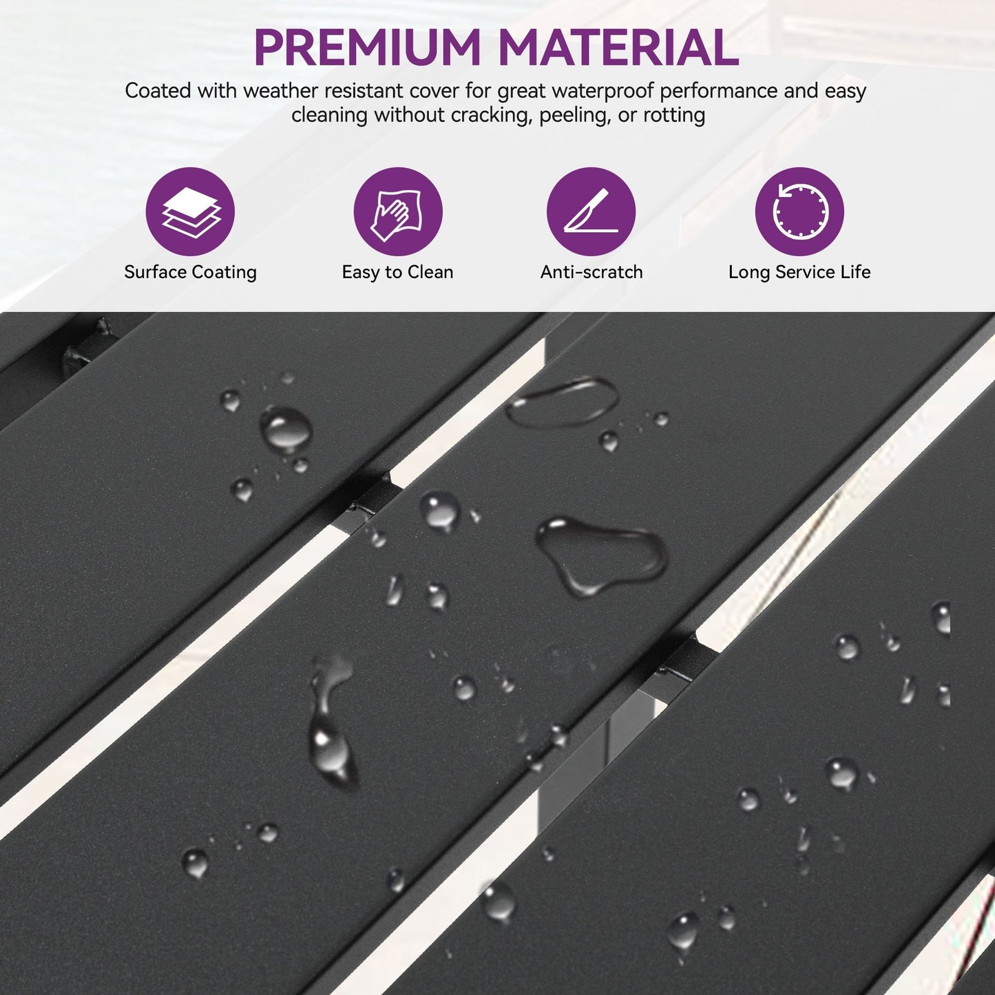 Tavolo da bar con ruote Moasis Patio in metallo