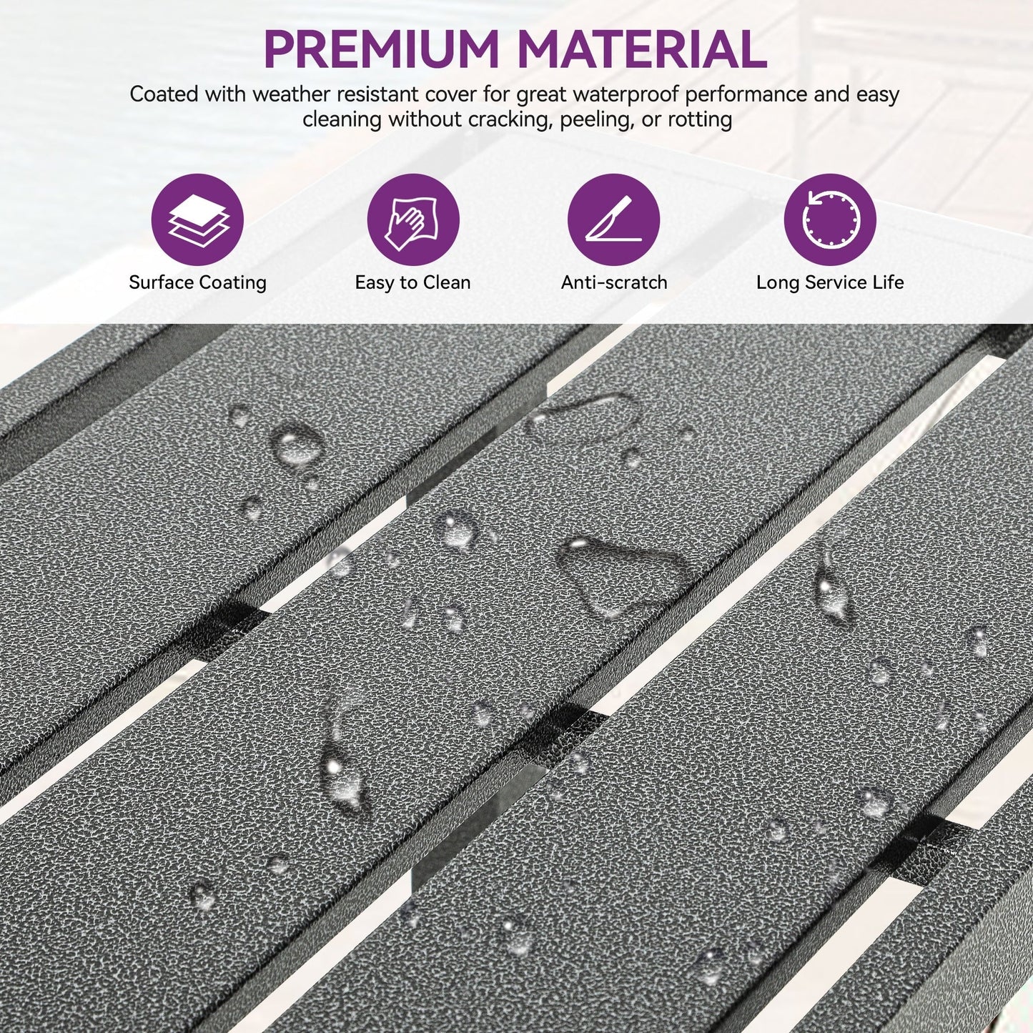 Tavolo da bar con ruote Moasis Patio in metallo