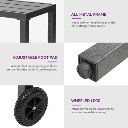 Tavolo da bar con ruote Moasis Patio in metallo